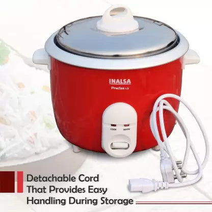 Inalsa Precise Electric Rice Cooker  (1.5 L, Red, White, Silver) Inalsa Precise Electric Rice Cooker  (1.5 L, Red, White, Silver)